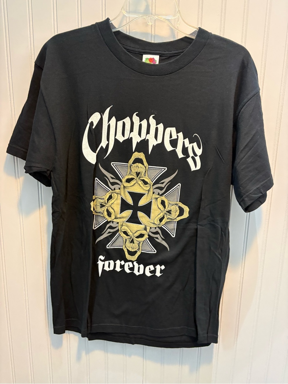 Vintage Choppers Forever Graphic Tee - Black with Gold Detail NWT
